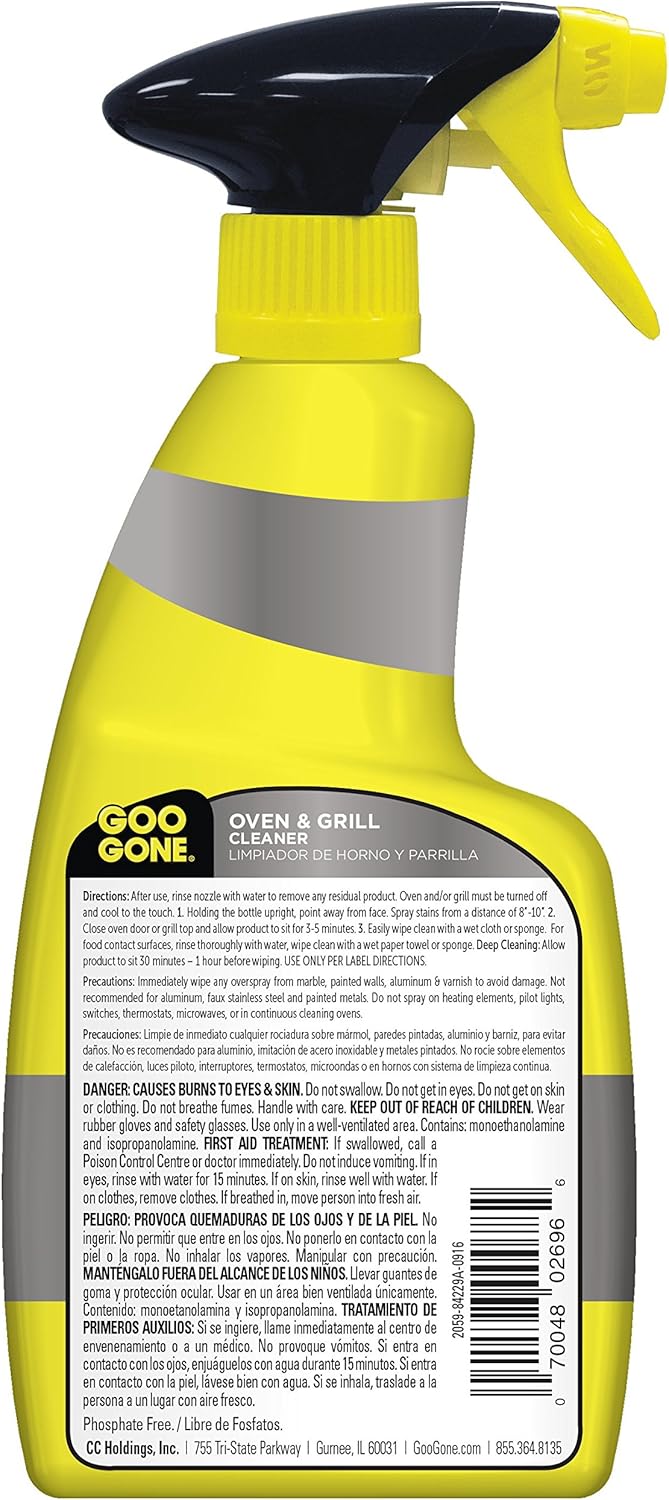 Goo Gone Oven and Grill Cleaner - 28 Ounce - Removes Tough Baked On Grease and Food Spills Surface Safe