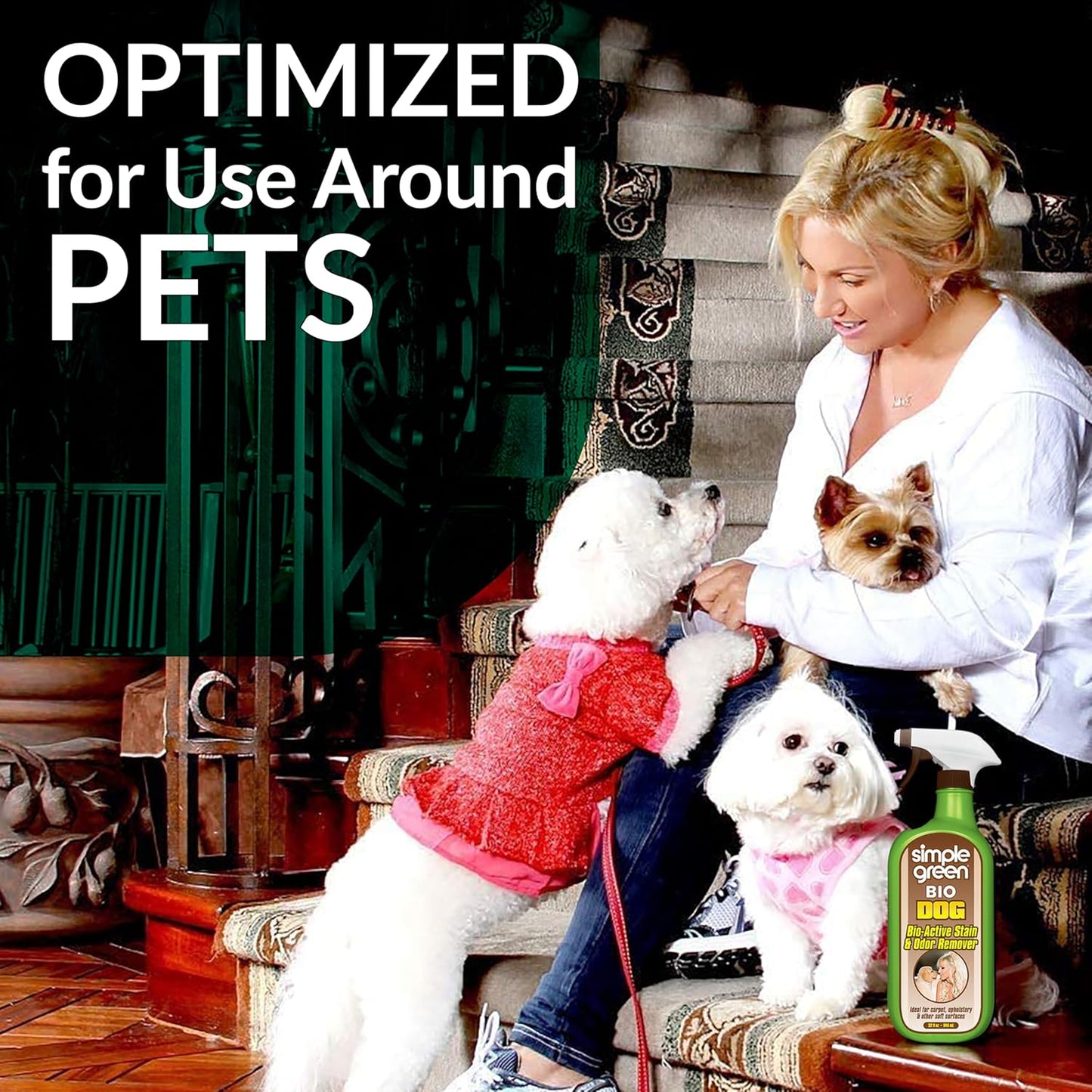 Simple Green Bio Active Stain & Odor Remover for Pet & Carpet- Pet & People Safe (1 Gal), Milky White, 128 Fl Oz (Pack of 1)