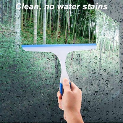 3 Pcs Shower Squeegee for Glass Doors, Car Window Squeegee, Streak-Free Mirror Cleaner Tool for Bathroom Kitchen Sink Countertop Tile Glass Shower Door Scraper Household Squeegees, with 3 Hooks