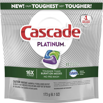 Cascade Platinum ActionPacs Dishwasher Detergent Fresh Scent, 11Count