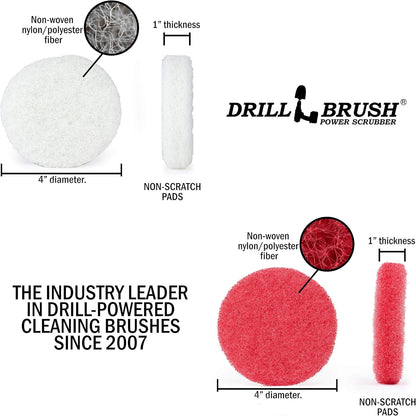 Bathroom - Cleaning Supplies - Drill Brush Power Scrubber Pads - Shower Cleaner - Bathtub - Bath Mat - Bathroom Sink - Tile Cleaner - Baseboard Cleaner - Vinyl Flooring - Hard Water Stain Remover