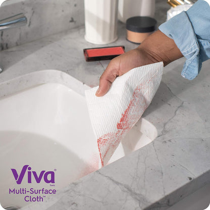 Viva Multi-Surface Cloth Paper Towels, Choose-A-Sheet Size, 12 Triple Rolls, 165 Sheets per Roll (Packaging May Vary)