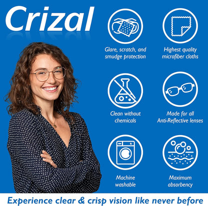 Crizal Eyeglass Lens Cleaning Solution – 4 Pack – Safe for AR-Coated Lenses – Designed & Tested by The AR Coating Experts