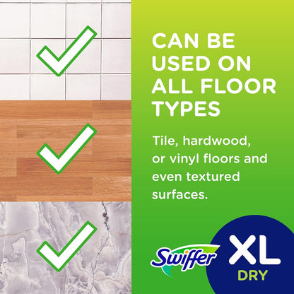 Swiffer Sweeper X-Large Disposable Sweeping Cloths, White, 16-Count Boxes (Pack of 3)