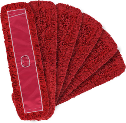 Matthew Cleaning 24'' Industrial Strength Cotton Dust Mop Refill Washable Replacement Heads for Residential & Commercial Use Fit Standard Dust Mop Frames, Hardwood, Laminate, Concrete Floors 3 Pack