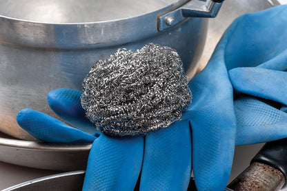 HIC Kitchen Scouring Pad and Dish Scrubbers, Scratch Resistant and Non-Stick, Set of 3, Assorted