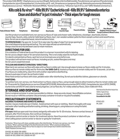 Amazon Basics Disinfecting Wipes, Lemon & Fresh Scent, Thick, Sanitizes/Cleans/Disinfects/Deodorizes, 340 Count (4 Packs of 85)