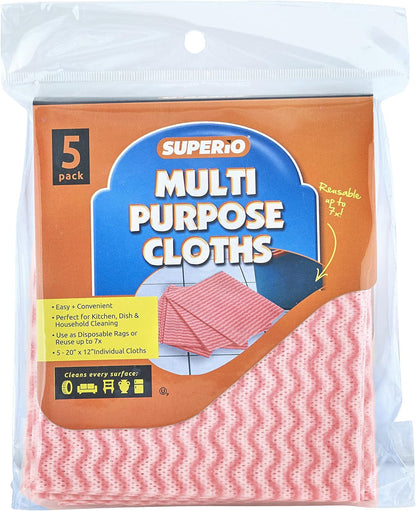 Superio Handy Wipes For Kitchen Multi-Purpose Heavy-Duty Reusable Cleaning cloth for house, Bathroom, and office. Disposable Dish Towel (60 Grey)