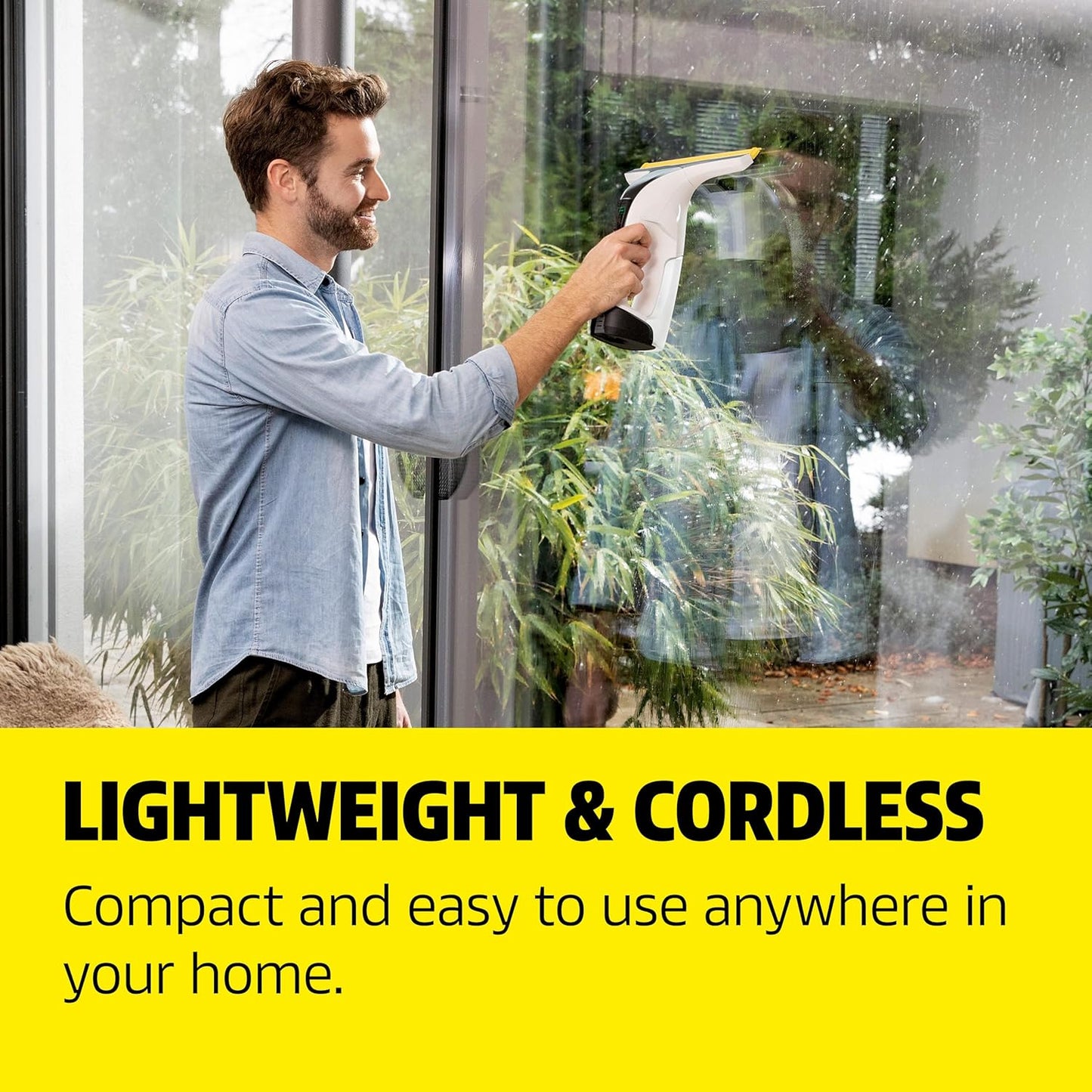 Kärcher WV 6 Electric Window Vacuum Squeegee 11" - Cleans Showers, Mirrors, Glass, and Countertops - Electric Squeegee