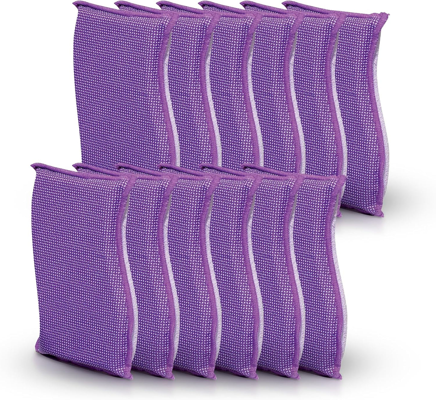 Scotch-Brite Dobie Stay Clean Scrubbers, Non-Scratch Dual-Sided Dish Sponges with Absorbent Cloth Side, Odor Resistant Scrubbing Pads for Dishes and Household Cleaning, 8-Pack
