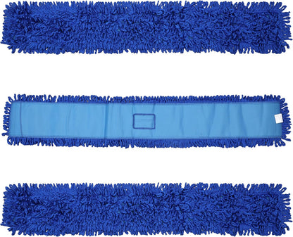 Kleen Handler 24 inch Microfiber Dust Mop | Medium Washable Commercial Mop Head Replacement, Pack of 3