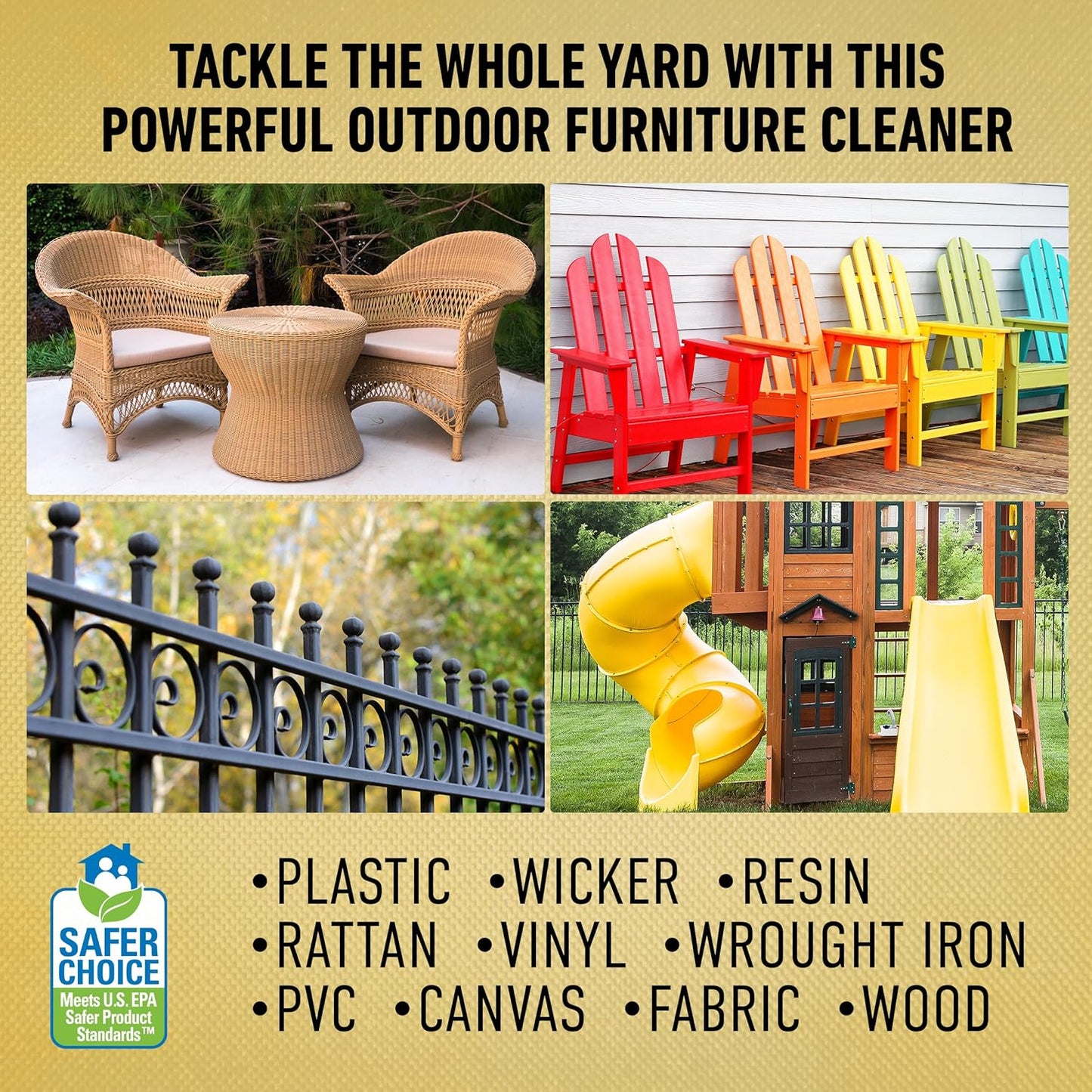 CLR Outdoor Furniture Cleaner, Multi-Surface, 26 Ounce Spray Bottle (Packaging May Vary)