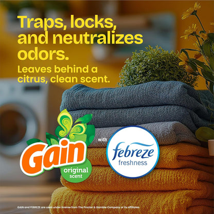 Glad ForceFlex Tall Kitchen Trash Bags, 13 Gal, Gain Original with Febreze, 110 Ct (Pack May Vary)