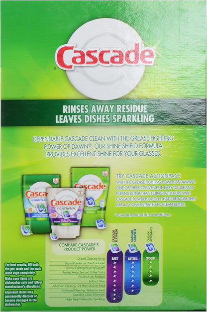 Cascade Dishwasher Detergent - Powder - 60 Oz (3.75 Lb) - 1/ Each - White