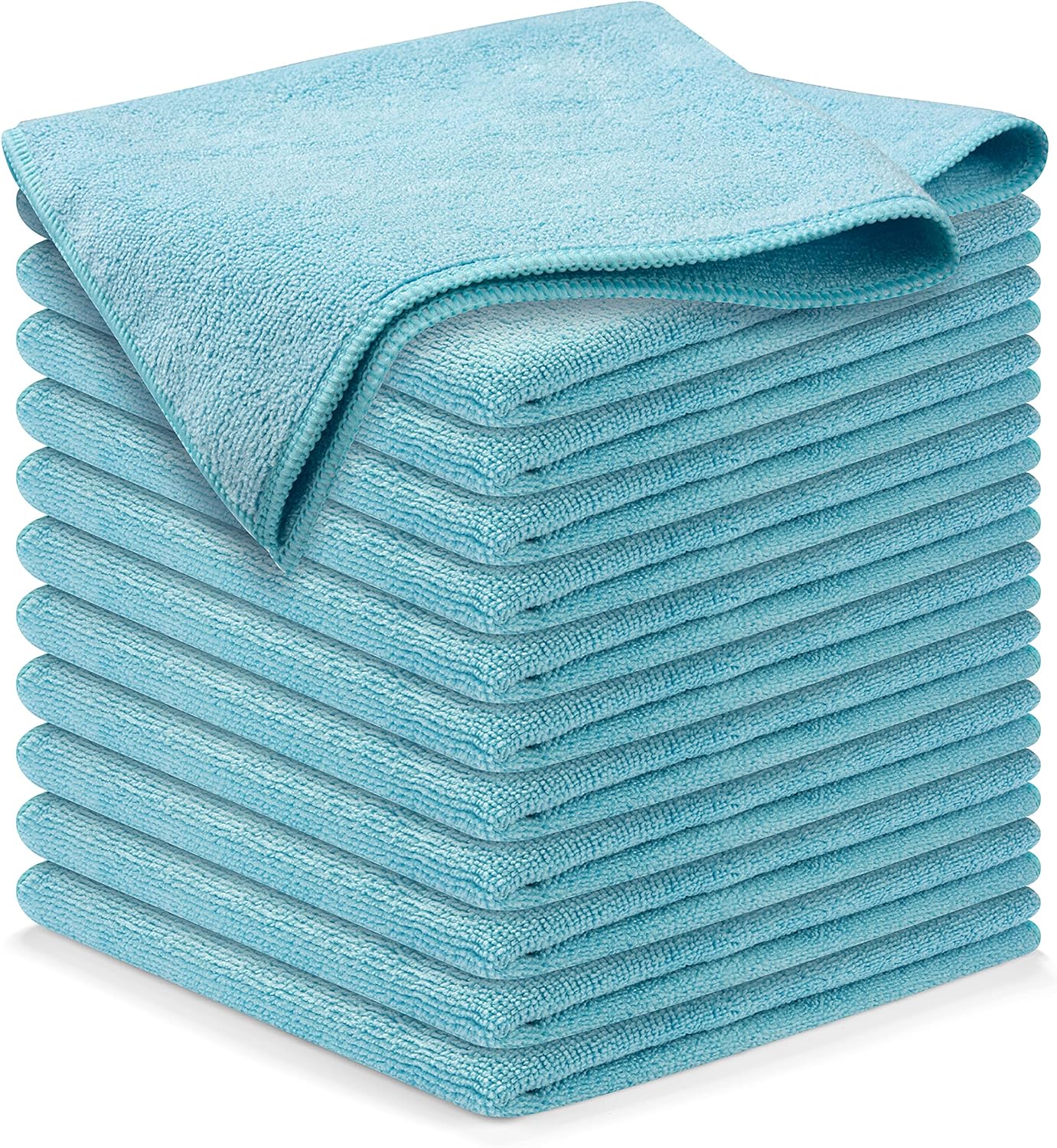 USANOOKS Microfiber Cleaning Cloth Grey - 12 Pcs (12.5"x12.5") - High Performance - 1200 Washes, Ultra Absorbent Microfiber Towel Weave Grime & Liquid for Streak-Free Mirror Shine - Car Washing Cloth