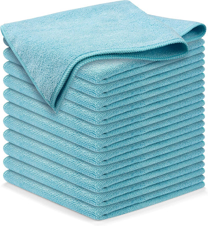 USANOOKS Microfiber Cleaning Cloth Grey - 12 Pcs (12.5"x12.5") - High Performance - 1200 Washes, Ultra Absorbent Microfiber Towel Weave Grime & Liquid for Streak-Free Mirror Shine - Car Washing Cloth