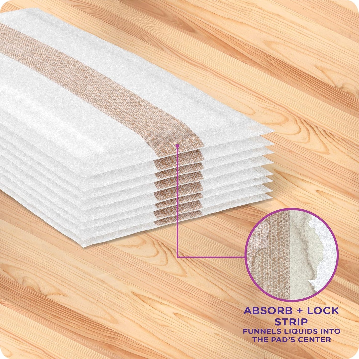 Swiffer WetJet Hardwood Floor Cleaner Spray Mop Pad Refill, Bathroom Cleaning Supplies, Hardwood Floor Cleaner, Multi Surface, 24 Count