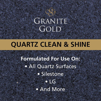 Granite Gold Quartz Clean & Shine Streak-Free Cleaner Deeps Cleans and Polishes All Quartz Surfaces Including Silestone, LG, and More, 24 Fl Oz (Pack of 1)