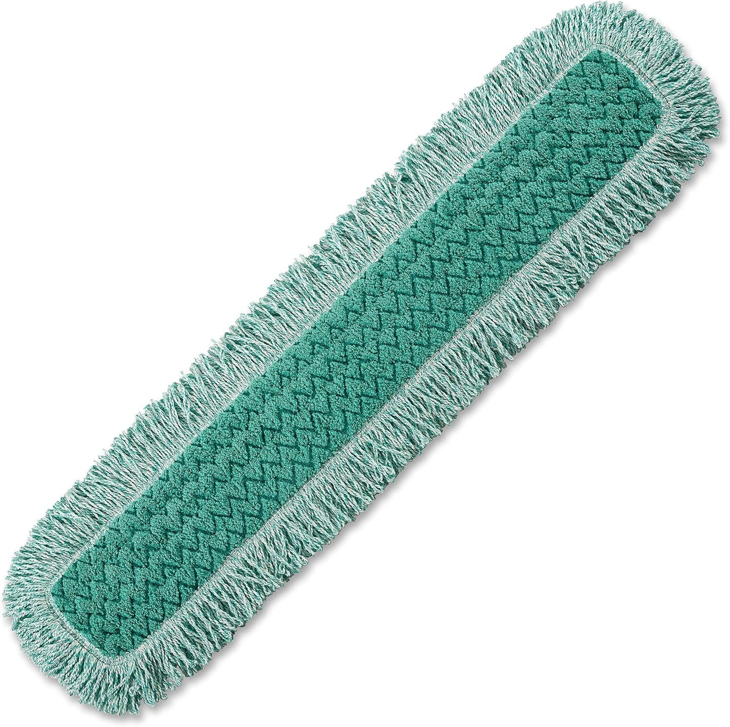 Rubbermaid Commercial Products HYGEN 24" Microfiber Dust Pad with Fringe Green for Janitorial/Professional Cleaners and Heavy-Duty Industrial Cleaning/Dusting/Sweeping