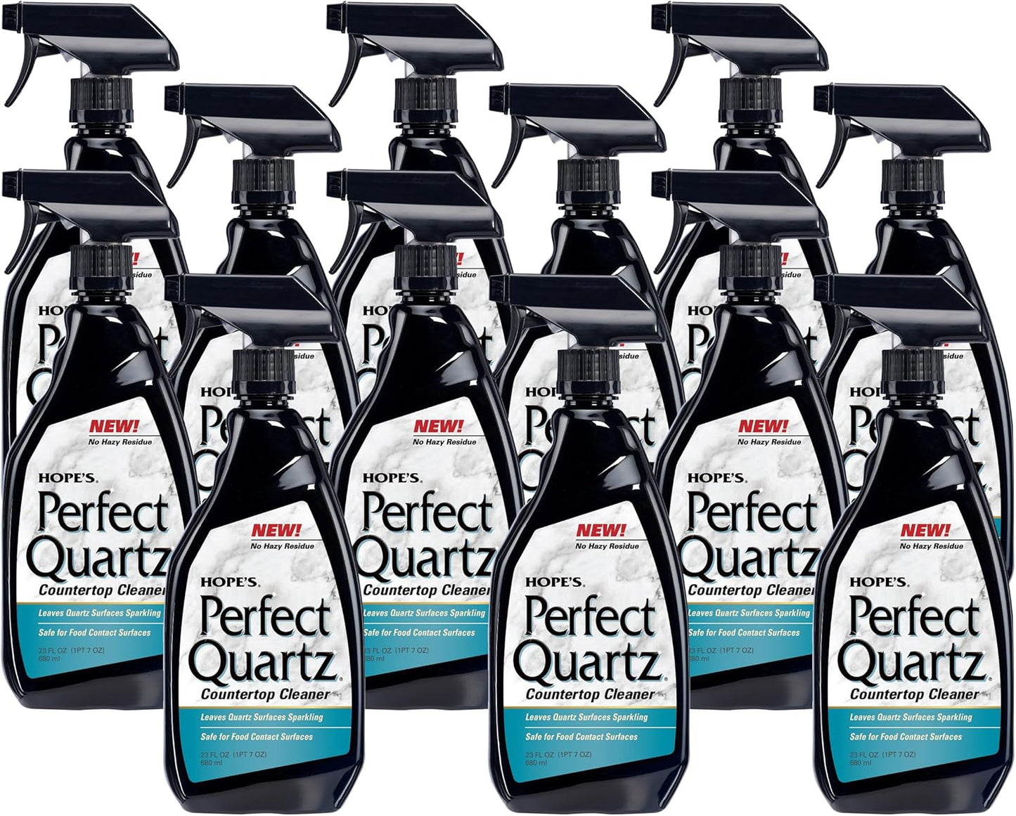 HOPE'S Perfect Quartz Countertop Cleaner, No Hazy Residue, Streak-Free, Safe on Food Contact Surfaces, Fragrance-Free, Sunscreen-Free, Counter Cleaner for All Brands of Quartz, 23 Fl Oz, Pack of 1