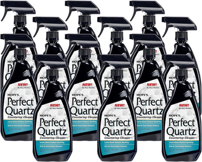 HOPE'S Perfect Quartz Countertop Cleaner, No Hazy Residue, Streak-Free, Safe on Food Contact Surfaces, Fragrance-Free, Sunscreen-Free, Counter Cleaner for All Brands of Quartz, 23 Fl Oz, Pack of 1