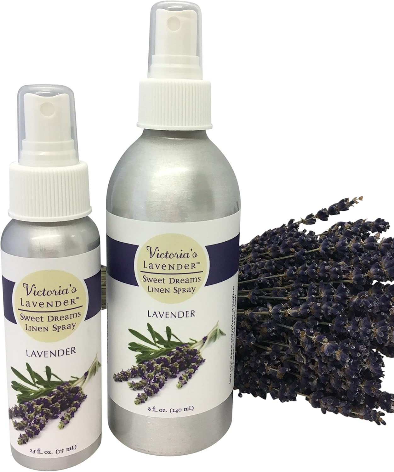Victoria's Lavender Linen Spray - Aromatherapy Pillow Mist & Linen Spray for Bedding, Soothing Lavender Essential Oil Pure Blend for Bed & Pillows, Relaxing, Handmade in Oregon, Made in USA (8 oz)