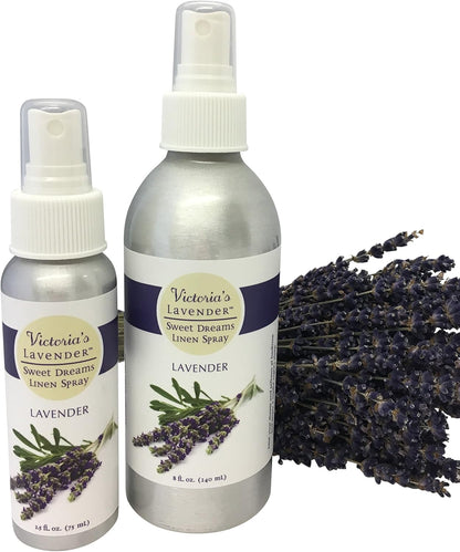 Victoria's Lavender Linen Spray - Aromatherapy Pillow Mist & Linen Spray for Bedding, Soothing Lavender Essential Oil Pure Blend for Bed & Pillows, Relaxing, Handmade in Oregon, Made in USA (8 oz)