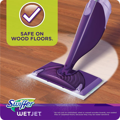 Swiffer WetJet Hardwood Floor Cleaner Spray Mop Pad Refill, Bathroom Cleaning Supplies, Hardwood Floor Cleaner, Multi Surface, 24 Count