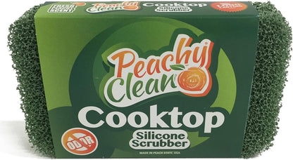 Antimicrobial Cooktop Cleaner Silicone Scrubber by Peachy Clean (Qty 1)