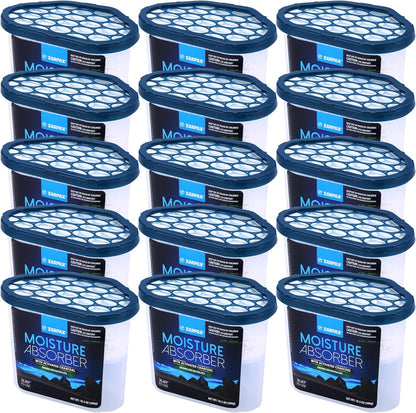 ZARPAX Moisture Absorber Activated Charcoal 10.5 oz/300g | Removes Moisture, Damp, Humidity & Odors | Odor Absorber | Moisture Trap for Bathroom, Closet, Kitchen & Small Spaces | Set of 6