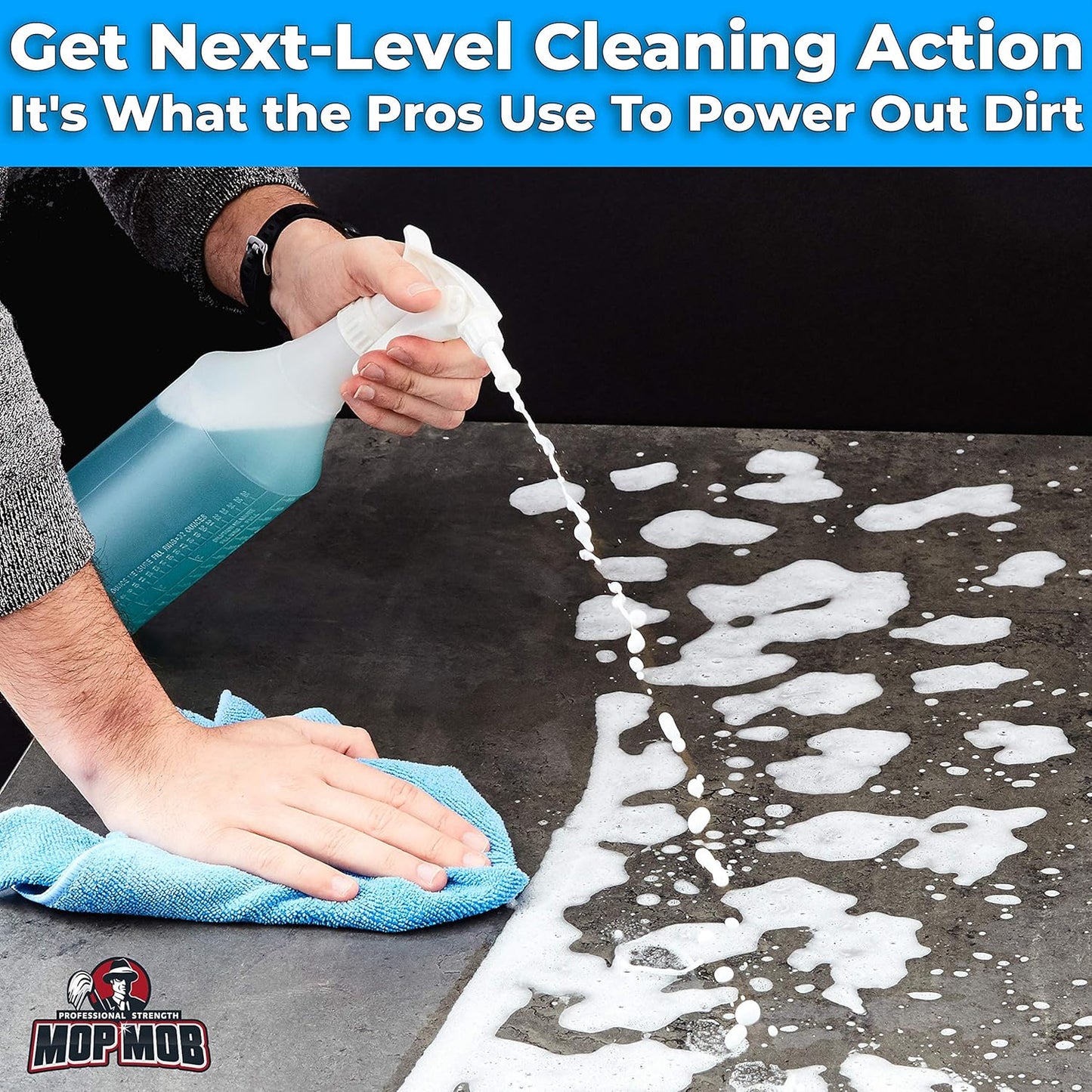 Dirt Lifting Durable Foaming Spray Heads 3 Pk. Best Heavy Duty Nozzle Replacements for Large 32 Oz Plastic or Glass Bottles. Perfect Foam Nozzles for House and Bathroom Cleaning or Auto Detailing.