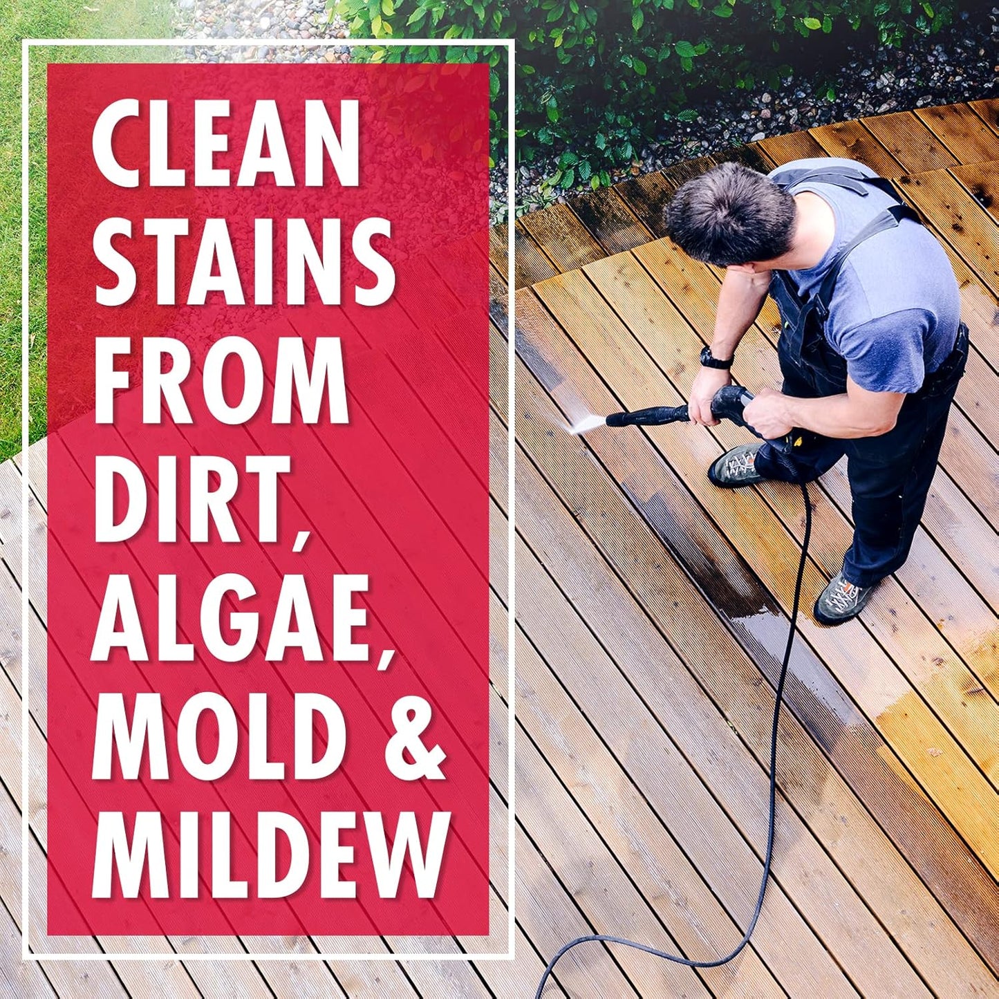 30 SECONDS Outdoor Cleaner Dirt,Mold & Mildew Cleaner & Stain Remover Concentrate | 1 Gallon