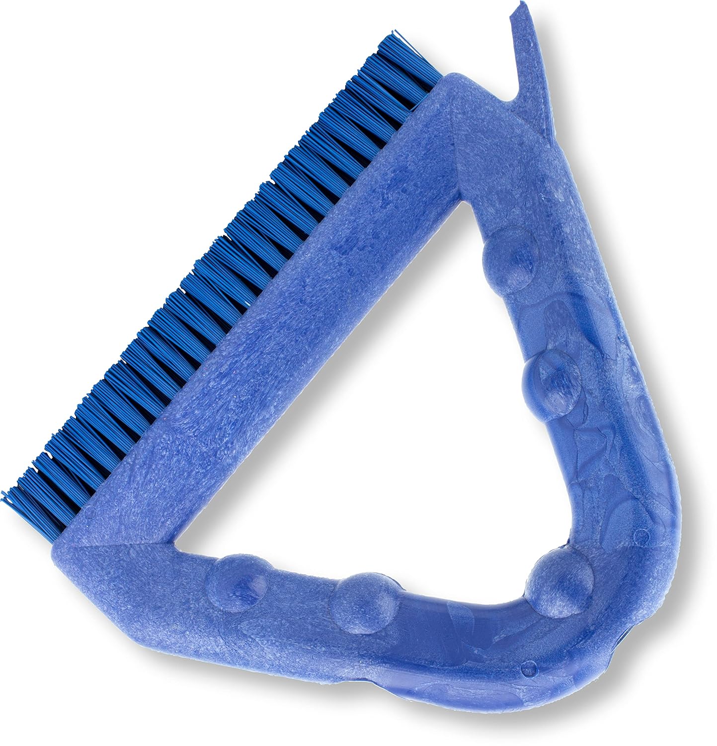 SPARTA Plastic Commercial Grout Brush, Triangle-Shaped Scrub Brush with Scraper and Two Threaded Holes for Attaching Handle (Sold Separately), 9 x 7 x 7 Inches, Gray