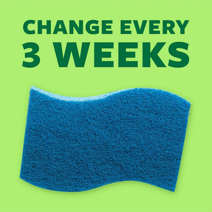 Scotch-Brite Zero Scratch Non-Scratch Scrub Sponges, Sponges for Cleaning Kitchen, Bathroom, and Household, non-scratch Sponges Safe for Non-Stick Cookware, 4 Scrubbing Sponges