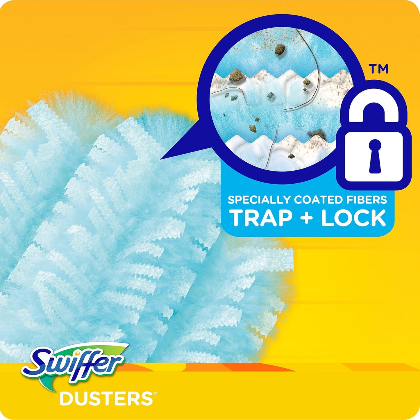 Swiffer Dusters Refill for Cleaning, Made by SWIFFER, Feather & Microfiber Duster Disposable Alternative, for Dusting Furniture, Blinds, Ceiling Fans, Walls, Helps Remove Allergens, Unscented, 18ct