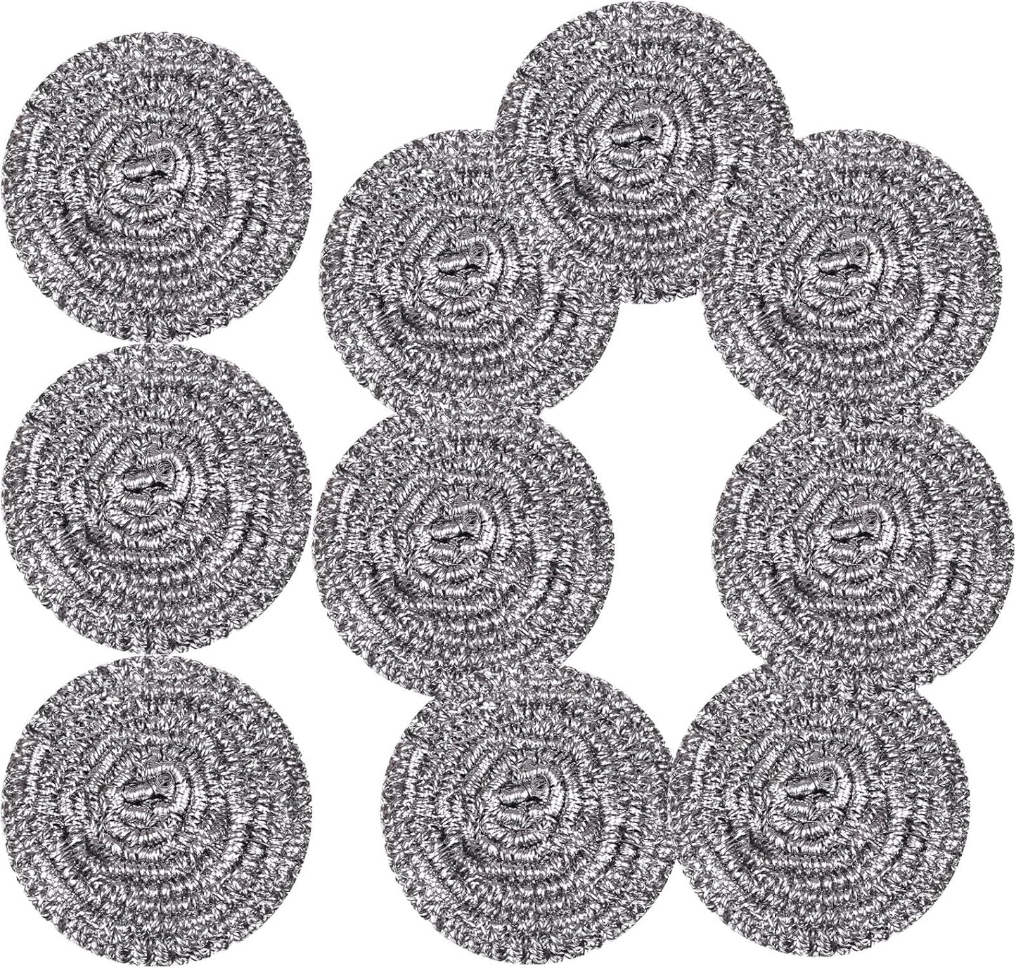 Stainless Steel Scrubber Scrubbing Scouring Pad Sponges Clean Pot Pan and Steel Wool for Kitchen Bathroom