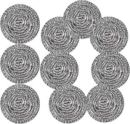 Stainless Steel Scrubber Scrubbing Scouring Pad Sponges Clean Pot Pan and Steel Wool for Kitchen Bathroom