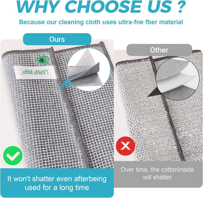 12 PCS Non Scratch Wire Dishcloth, Cleans Fast Without Scratching, Stands Up to Stuck-on Grime, Multi-Surface Safe, Wire Dishwashing Rag Cleaning Power for Everyday Jobs 7.87“ x 7.87”