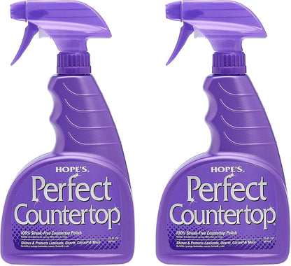 HOPE'S Perfect Countertop Cleaner and Polish 22-Ounce, Streak-Free Multi-Surface Cleaning Spray, Safe on Stone, Laminate, CORIAN, Granite, Quartz, Marble, Pack of 1