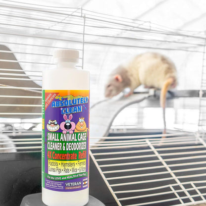 Amazing Small Animal Cage Cleaner, Just Spray/Wipe, Easily Removes Messes & Odors - Hamster Cages, Mice, Rat Cage, Guinea Pig Cage, Rabbit Cage, Ferret Cage, Dog Cage - USA Made