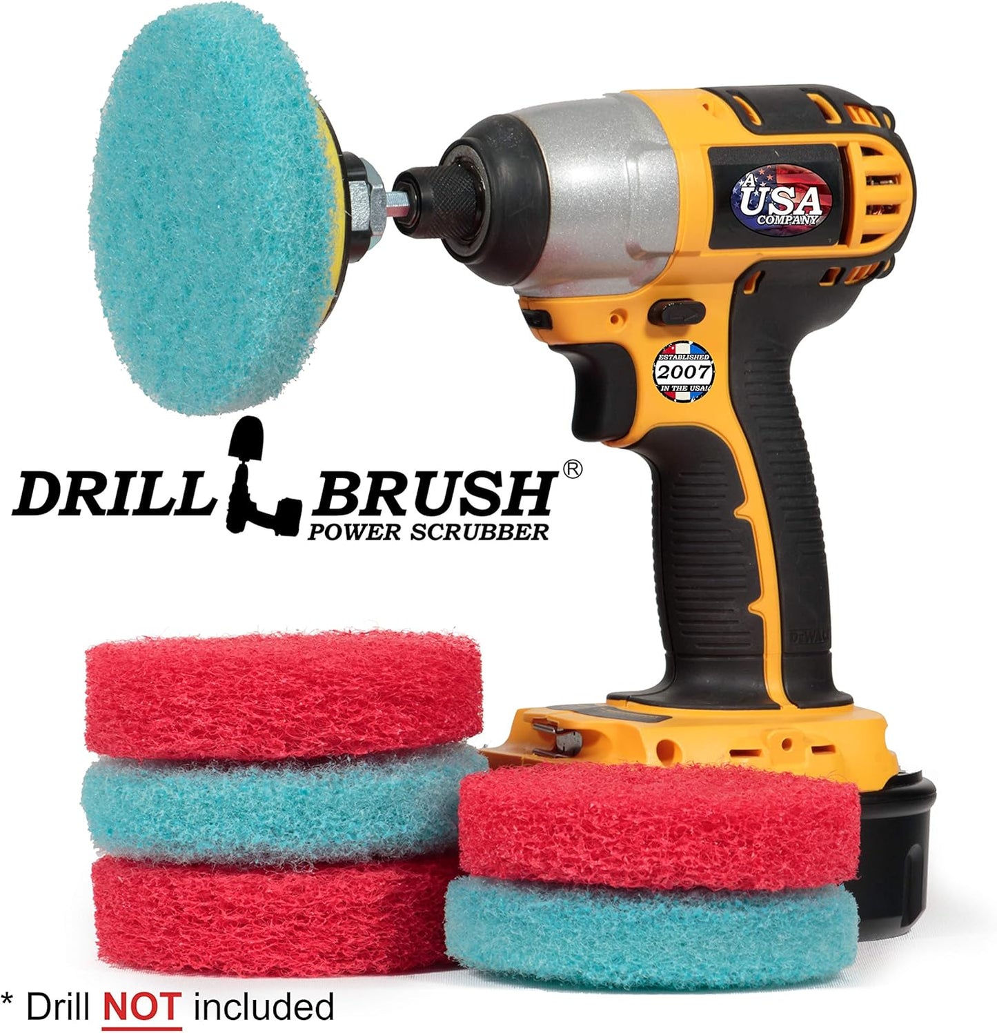 Bathroom - Cleaning Supplies - Drill Brush Power Scrubber Pads - Shower Cleaner - Bathtub - Bath Mat - Bathroom Sink - Tile Cleaner - Baseboard Cleaner - Vinyl Flooring - Hard Water Stain Remover