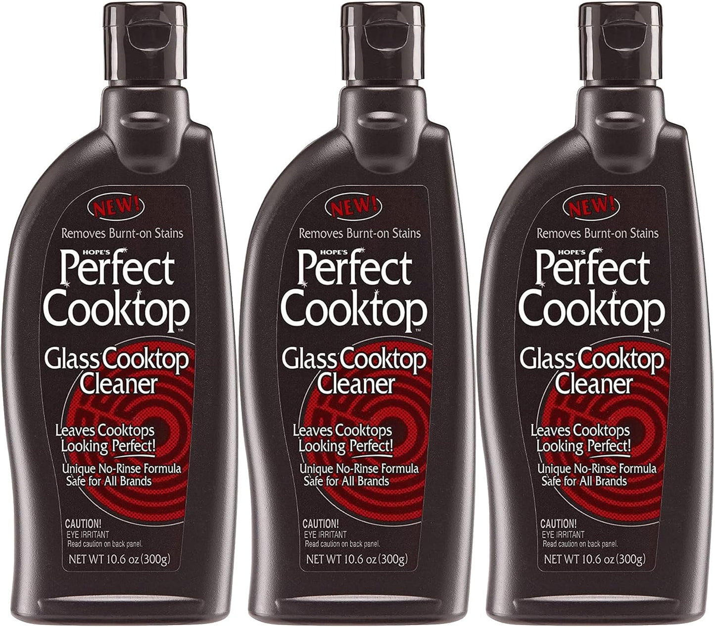 HOPE'S Perfect Cooktop Glass and Ceramic Cooktop and Stove Top Cleaner, Fast Acting and Removes Burnt on Stains from Glass Ceramic Smooth Top Ranges with its No Rinse Formula, 10.6 Oz, Pack of 1