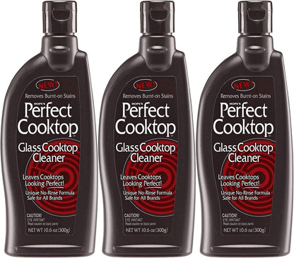 HOPE'S Perfect Cooktop Glass and Ceramic Cooktop and Stove Top Cleaner, Fast Acting and Removes Burnt on Stains from Glass Ceramic Smooth Top Ranges with its No Rinse Formula, 10.6 Oz, Pack of 1