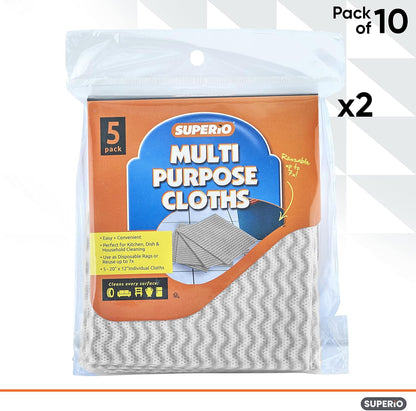 Superio Handy Wipes For Kitchen Multi-Purpose Heavy-Duty Reusable Cleaning cloth for house, Bathroom, and office. Disposable Dish Towel (60 Grey)