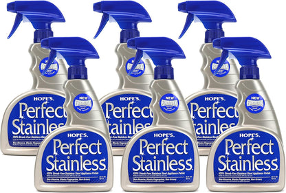 HOPE'S Perfect Stainless Steel Cleaner 22-Ounce, Streak-Free Self- Polishing Formula, Blocks Fingerprints, Pack of 2, 44 Fl Oz