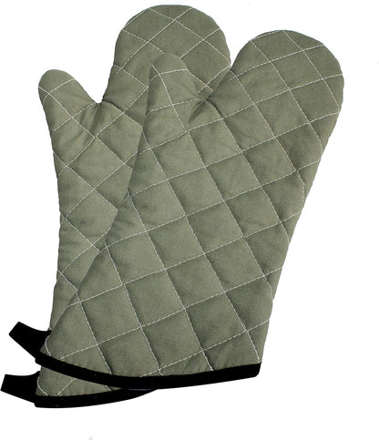 ARCLIBER Oven Mitts 1 Pair of Quilted Terry Cloth Cotton Lining,Extra Long Professional Classic Oven Mitt Heat Resistant Kitchen Oven Gloves,16 Inch