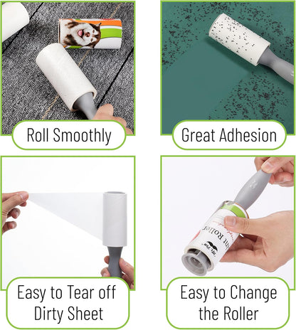 Mr. Pen- Lint Rollers, 1 Handle with 3 Refills, 270 Sheets, Extra Sticky Lint Remover for Clothes, Lint Roller for Pet Hair, Pet Hair Roller, Sticky Roller, Lint Roller for Clothes, Lint Removers