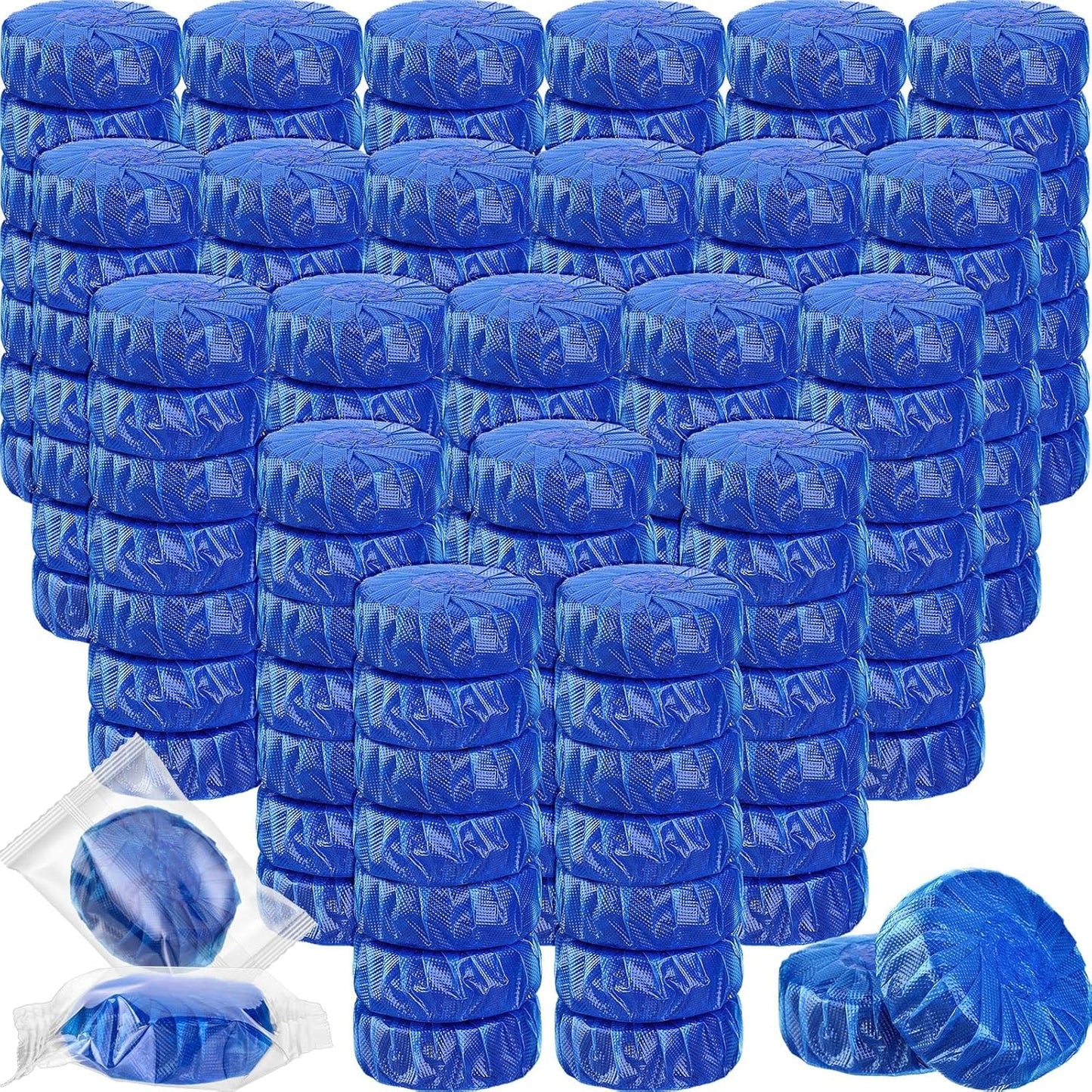Qualirey 60 Pack Automatic Toilet Cleaner Tablets Toilet Bowl Long Lasting Bathroom Tank Tablets (Blue)