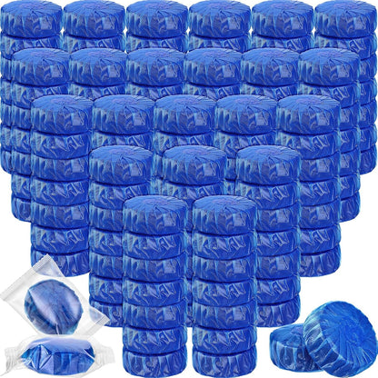 Qualirey 60 Pack Automatic Toilet Cleaner Tablets Toilet Bowl Long Lasting Bathroom Tank Tablets (Blue)