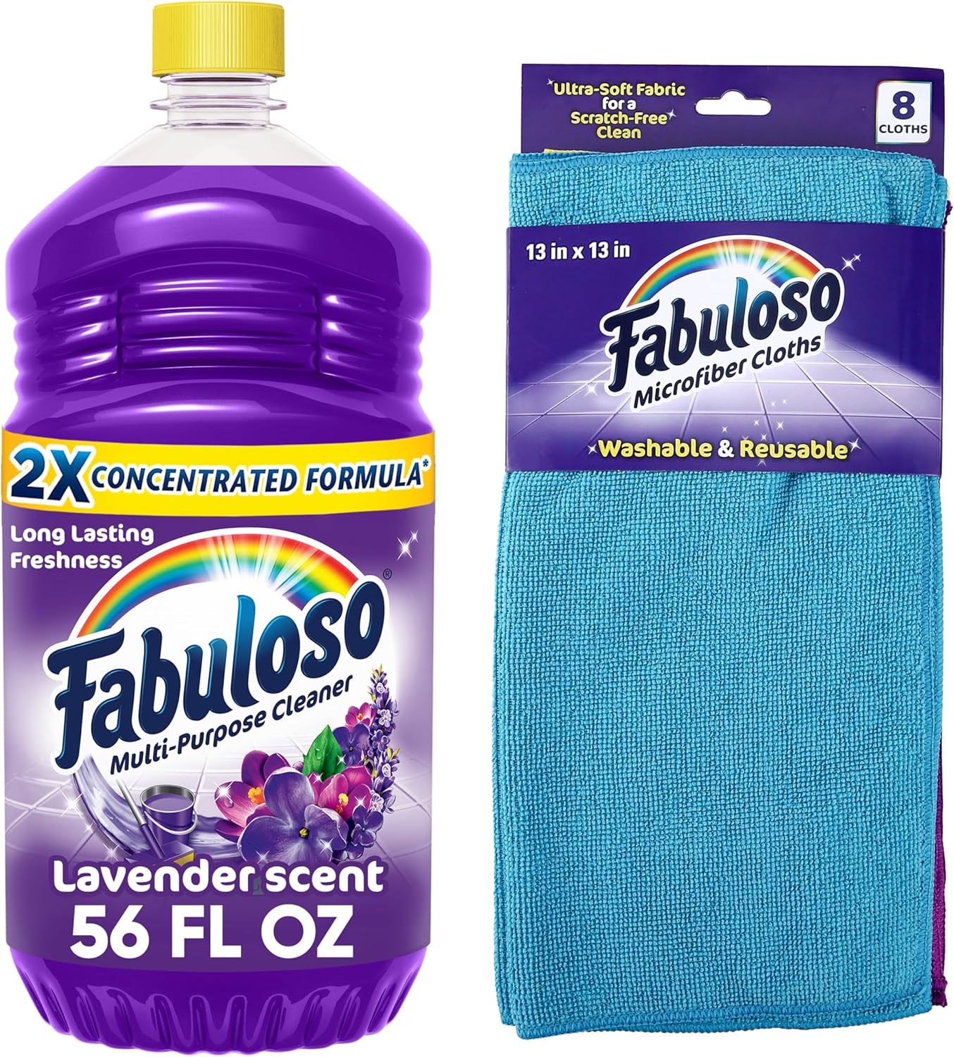 Fabuloso Multi-Purpose Cleaner, 2X Concentrated Formula, Refreshing Lemon Scent, 56 oz